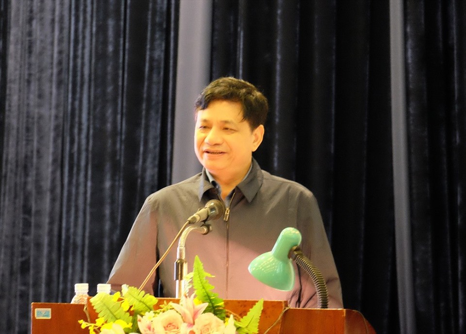 Thầy thuốc Nhân dân Lê Danh Tuyên - Viện trưởng Viện Dinh dưỡng Quốc gia (Bộ Y tế) phát biểu tại lễ tổng kết triển khai dự án Bữa ăn học đường tại Hà Nội mới đây. Ảnh: Anh Tuấn.