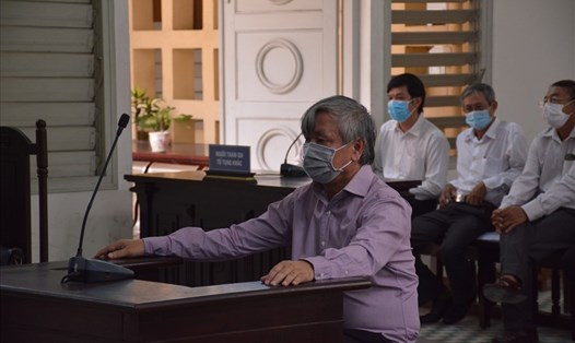 Ông Lê Thanh Liêm - nguyên Giám đốc Sở Y tế Long An - trong 1 phiên tòa. Ảnh: K.Q