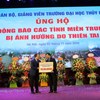 Trường Đại học Thủy lợi hướng về miền Trung. Ảnh: Bích Việt