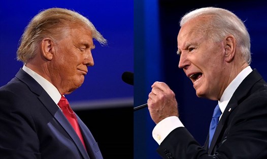 Ông Donald Trump đối đầu với ông Joe Biden trong cuộc bầu cử tổng thống Mỹ 2020. Ảnh: AFP