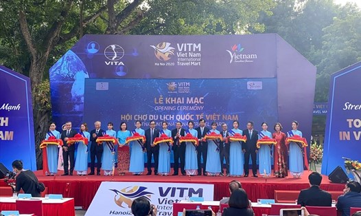 Lễ khai mạc Hội chợ Du lịch Quốc tế Việt Nam 2020. Ảnh: VP