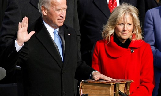 Phó Tổng thống Joe Biden và phu nhân Jill Biden trong lễ nhậm chức của Tổng thống Barack Obama ngày 20.1.2009. Ảnh: Reuters