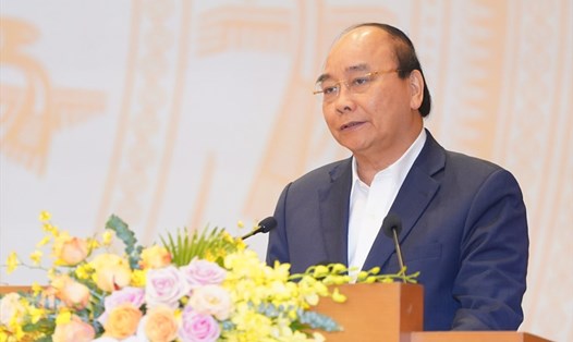 Thủ tướng Chính phủ Nguyễn Xuân Phúc phát biểu kết luận tại Hội nghị. Ảnh QH
