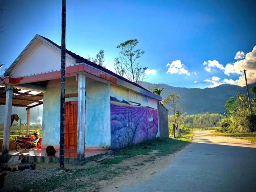 Làng bích họa ở Thôn Thọ An, xã Bình An, huyện Bình Sơn, tỉnh Quảng Ngãi.