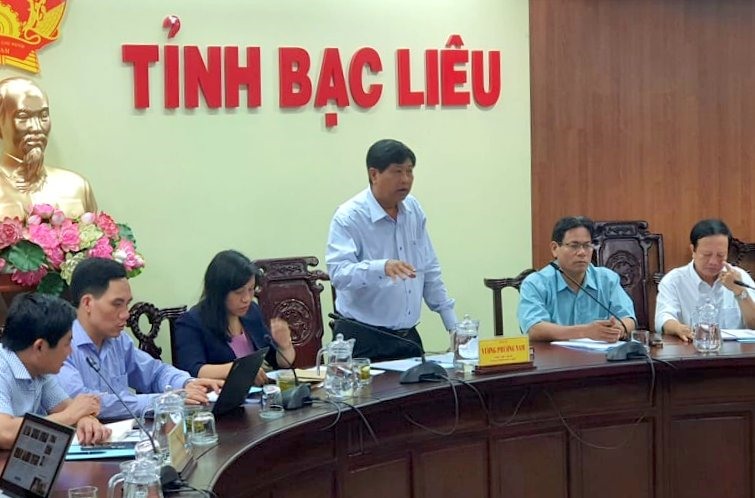 Ông Vương Phương Nam, Phó Chủ tịch UBND tỉnh Bạc Liêu phát biểu tại buổi giám sát. Ảnh: Nhật Hồ
