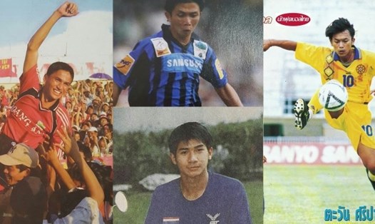Bóng đá Việt Nam từng là điểm đến lý tưởng cho các ngôi sao của tuyển Thái Lan. Ảnh: Siam Sport.