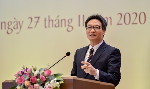 Phó Thủ tướng Vũ Đức Đam phát biểu tại Hội thảo Giáo dục Việt Nam năm 2020. Ảnh: Thế Đại