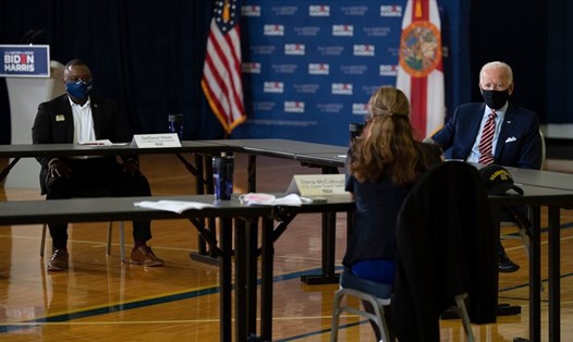 Ứng viên tổng thống đảng Dân chủ Joe Biden tại Florida. Ảnh: AFP