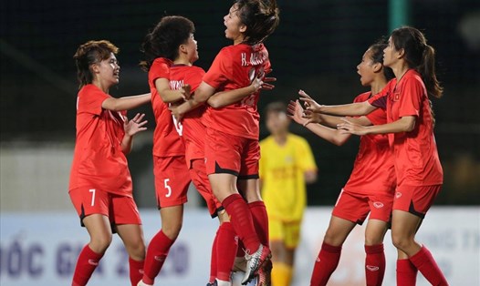 Dự tuyển Quốc gia đã vô địch giải bóng đá Nữ Vô địch U16 Quốc gia 2020 trước một vòng đấu. Ảnh: VFF