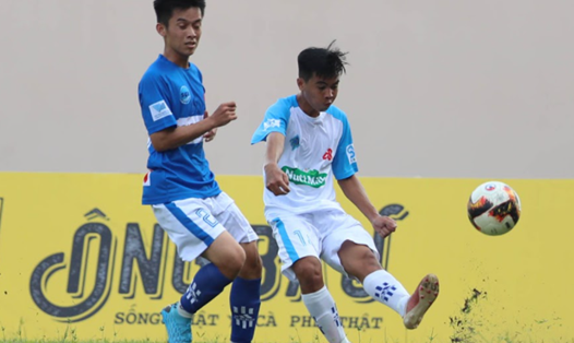 ĐH Cần Thơ (trắng) và ĐH Sài Gòn (xanh) để lại ấn tượng đẹp tại Giải SV-League 2020. Ảnh: Thông Nguyễn.