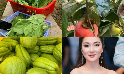 Hoa hậu Việt Nam Nguyễn Thị Huyền sở hữu khu vườn nhiều rau củ, quả trong biệt thự. Ảnh: NSCC