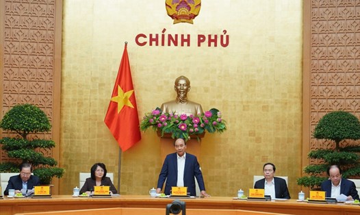 Thủ tướng Nguyễn Xuân Phúc yêu cầu, tổ chức Đại hội Thi đua yêu nước toàn quốc lần thứ X tạo dấn ấn mạnh mẽ - Ảnh: VGP/Quang Hiếu