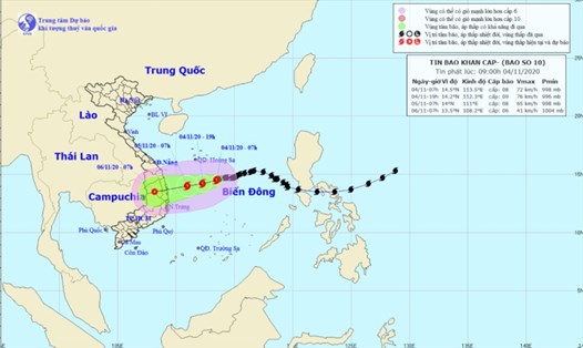 Tin bão mới nhất: Bão số 10 Goni giật cấp 10, cách Hoàng Sa khoảng 300km.