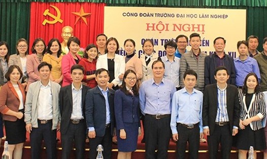 Công đoàn Trường Đại học Lâm nghiệp tổ chức Hội nghị quán triệt, phổ biến Điều lệ Công đoàn Việt Nam khóa XII. Ảnh: CĐ ĐHLN