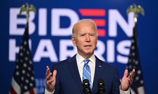 Ông Joe Biden phát biểu ngày 4.11, tuyên bố tiến gần đến chiến thắng. Ảnh: AFP