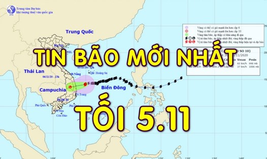 Tin bão mới nhất: Bão số 10 đổ bộ Quảng Ngãi đến Phú Yên, gây mưa lớn.