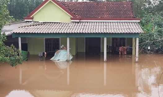 Lũ lụt nghiêm trọng tại Hà Tĩnh. Ảnh: Trần Tuấn