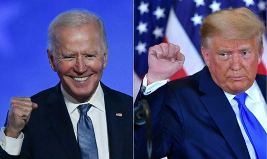 Ông Joe Biden và ông Donald Trump đang bám đuổi sít sao ở bang chiến địa Pennsylvania. Ảnh: AFP