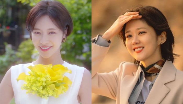 Hwang Jung Eum, Jang Nara để tóc ngắn trên màn ảnh. Ảnh cắt phim.