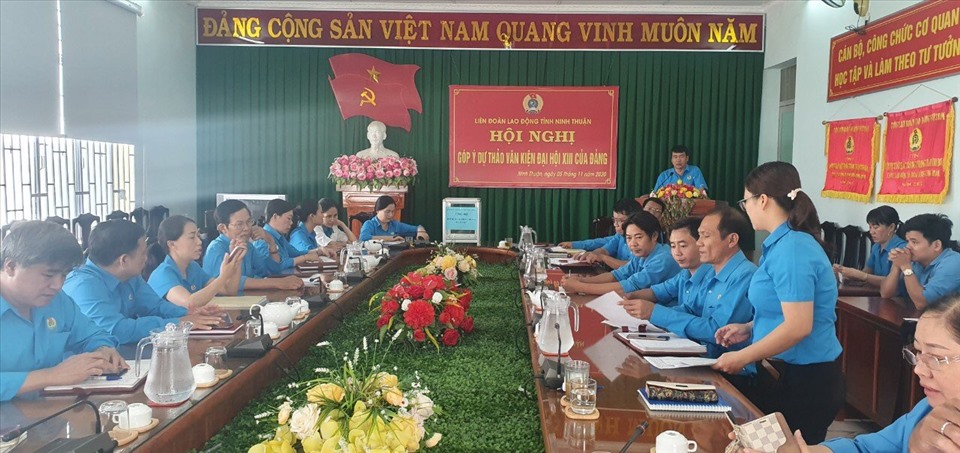 Nhiều ý kiến đóng góp của các đại biểu được đưa ra tại hội nghị góp phần hoàn thiện các văn kiện đại hội XIII. Ảnh:Cao Liên