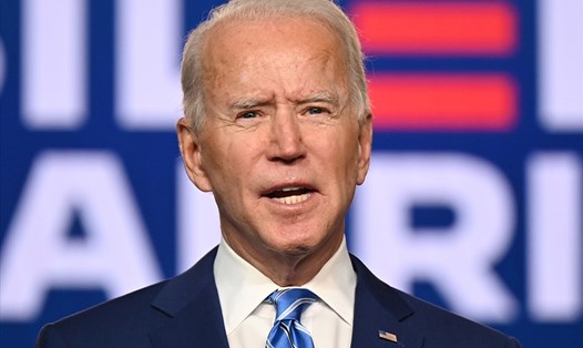 Ông Joe Biden ra thông cáo đầu tiên với tư cách tổng thống Mỹ đắc cử ngay đêm 7.11, giờ Việt Nam. Ảnh: AFP.