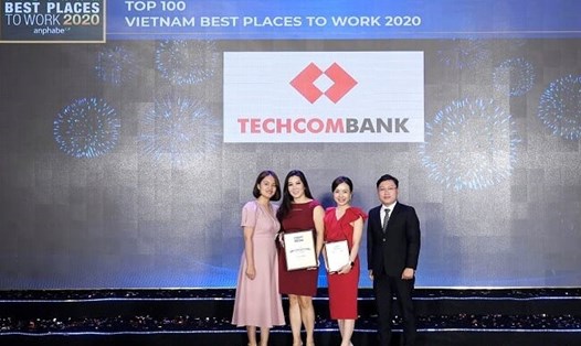 Techcombank 5 năm liên tiếp được vinh danh Top 2 "Nơi làm việc tốt nhất VN". Nguồn: TCB