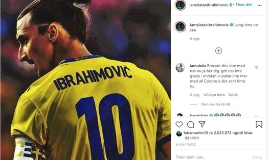Bài đăng của Zlatan Ibrahimovic khiến nhiều người tò mò. Ảnh: Instagram