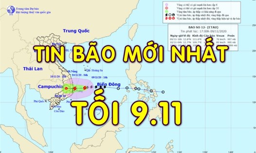 Tin bão mới nhất: Bão số 12 Etau liên tục mạnh lên, áp sát Bình Định.