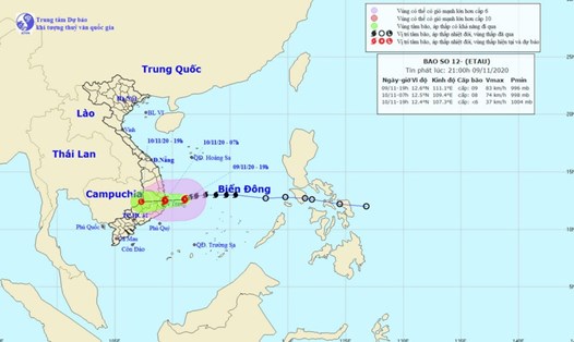 Tin bão mới nhất: Bão số 12 giật cấp 11, đổ bộ Bình Định đến Ninh Thuận.