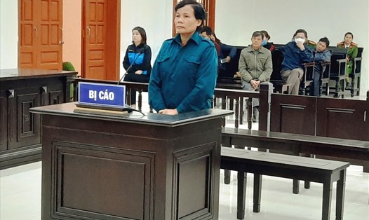 Bị cáo Trần Thị Hải bị Tòa án nhân dân tỉnh Ninh Bình tuyên phạt 29 năm tù về tội lừa đảo, chiếm đoạt tài sản. Ảnh: NT
