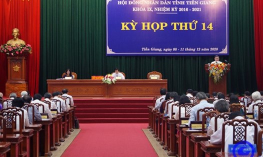 Kỳ họp thứ 14 Khóa IX HĐND tỉnh Tiền Giang. Ảnh: T.G