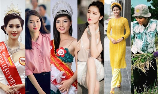 Hoa hậu Việt Nam Đặng Thu Thảo và các mỹ nhân đi lên từ gian khó. Ảnh: SV, MU.