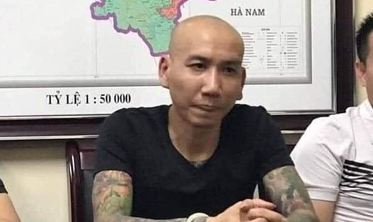 "Giang hồ mạng" Phú Lê khi bị bắt. Ảnh: Cơ quan công an.