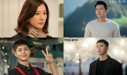 Kim Hee Ae, Park Bo Gum, Hyun Bin và Park Seo Joon là 4 diễn viên Hàn được chú ý nhất năm 2020. Ảnh poster, cắt phim.