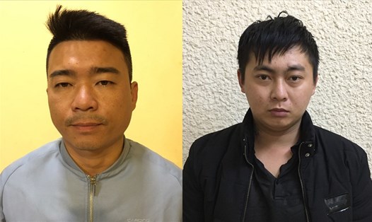 Hai kẻ tống tiền Chu Danh Giang và Nguyễn Trọng Toại (từ trái qua). Ảnh: Công an cung cấp.