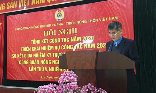 Phó Chủ tịch Trần Văn Thuật phát biểu tại Hội nghị. Ảnh: Kiều Vũ