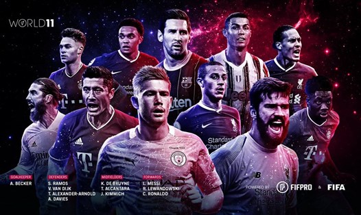 11 cầu thủ được bầu chọn vào đội hình FIFA FIFPRO World XI. Ảnh: FIFA