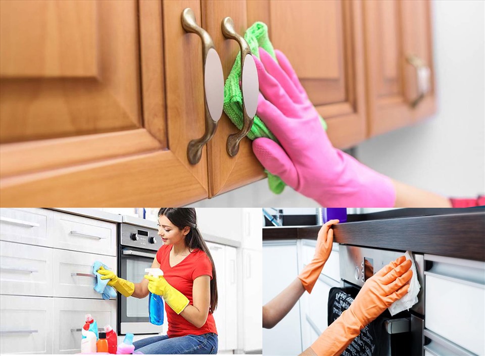 Giúp bạn vệ sinh tủ bếp nhanh chóng và hiệu quả