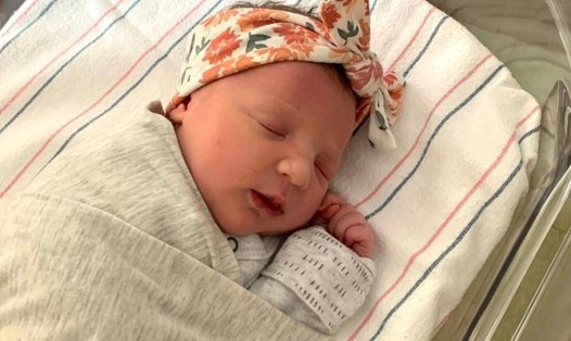 Em bé Molly Gibson ở Tennessee, Mỹ, ra đời vào tháng 10.2020 từ phôi thai đông lạnh 27 năm trước. Ảnh: Trung tâm Hiến tặng Phôi Quốc gia