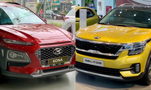 So sánh Kia Seltos Premium và Hyundai Kona 1.6 Turbo. Ảnh: Khánh Linh.