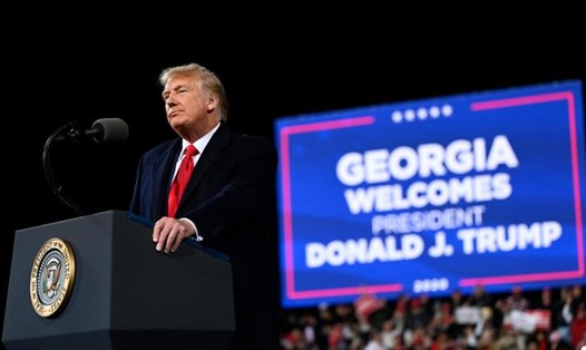 Tổng thống Donald Trump trong một cuộc vận động ở bang Georgia. Ảnh: AFP