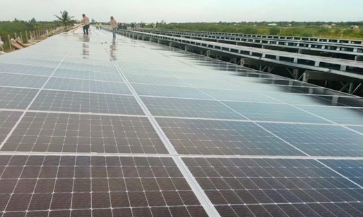 Dự án điện năng lượng mặt trời tại Bạc Liêu. Ảnh: Nhật Hồ