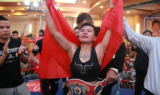 Sau tròn 1 năm, võ sĩ Nguyễn Thị Thu Nhi sẽ bước vào trận tranh đai vô địch WBO thế giới tại Quảng Ngãi. Ảnh: Nam Trung.