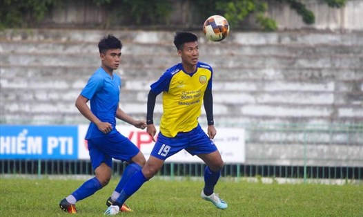 Nguyễn Công Thành, Vua phá lưới giải hạng Nhất 2020 đầu quân cho câu lạc bộ TPHCM ở mùa giải 2021. Ảnh: ĐTFC