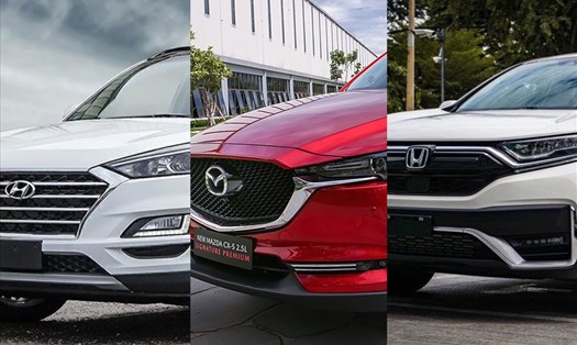 So sánh mức trượt giá Hyundai Tucson, Mazda CX-5 và Honda CR-V.