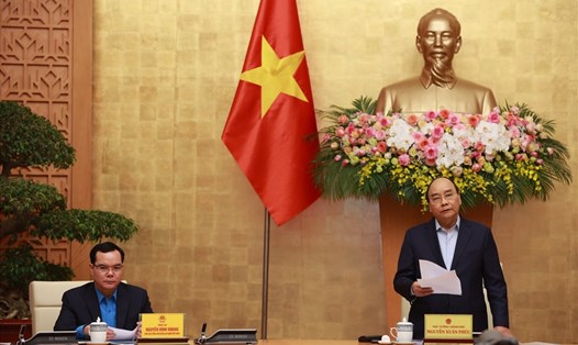Thủ tướng Nguyễn Xuân Phúc phát biểu khai mạc hội nghị. Ảnh: Hải Nguyễn.