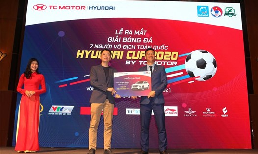 Lễ ra mắt Giải bóng đá 7 người vô địch toàn quốc Hyndai Cup 2020 by TC Motor. Ảnh: Hải Đăng