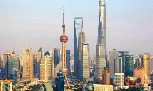 Cao 632 mét, Tháp Thượng Hải 128 tầng ở Trung Quốc là tòa nhà cao thứ hai thế giới. Ảnh: Xinhua