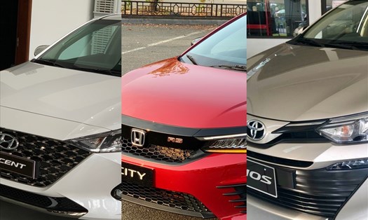 So sánh mức trượt giá của Hyundai Accent, Toyota Vios và Honda City.