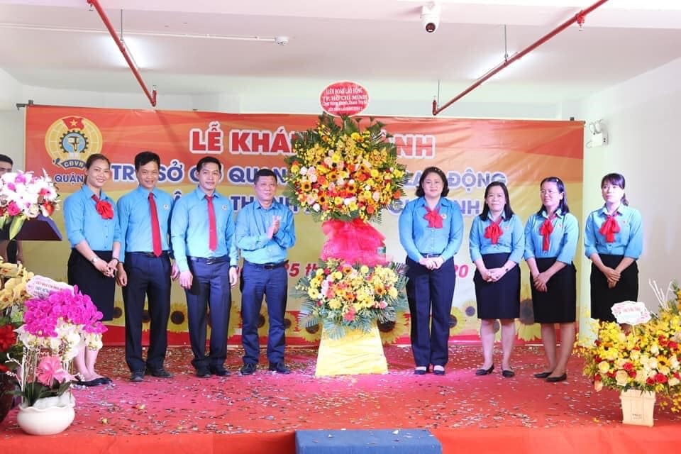 Lễ khành thành trụ sở Nhà Văn hóa Lao Động Quận 2. Ảnh LĐLĐ Quận 2